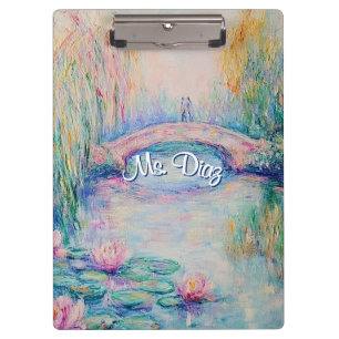 Monet Inspired Water Lillies Clipboard