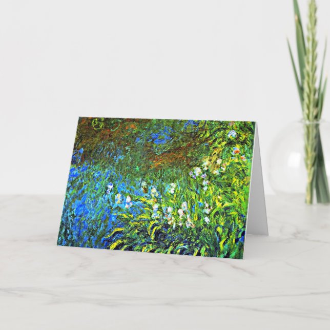 Monet - Iris at the Sea Rose Pond Card (Front)