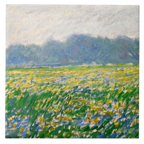 Monet _ Iris field at Giverny Ceramic Tile