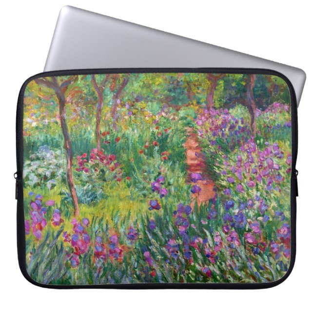 Monet Iris Garden at Giverny Laptop Sleeve (Front)