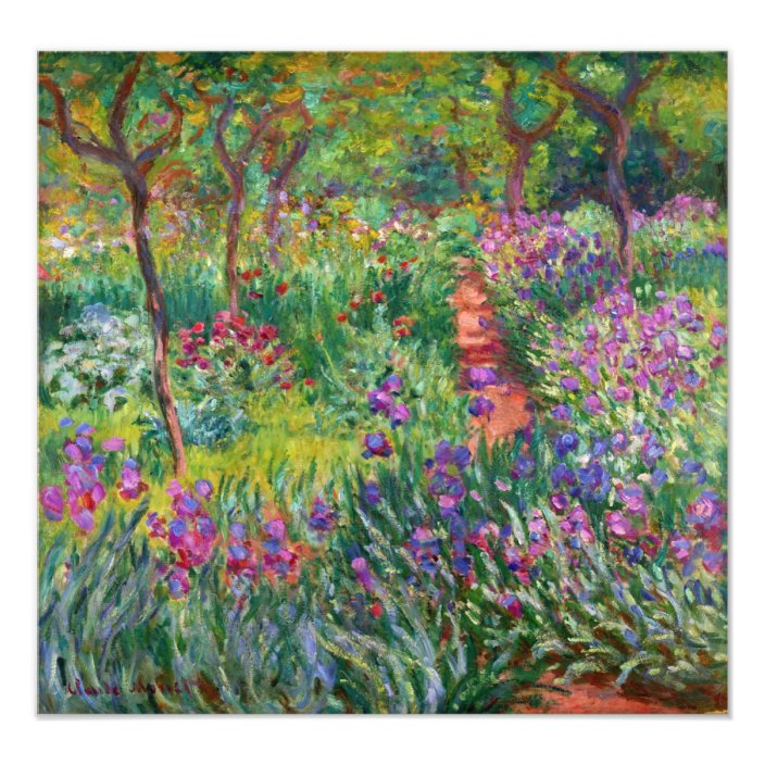 Monet Iris Garden at Giverny Photo Print | Zazzle.com