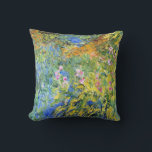 Monet - Irises 3, fine art painting, Throw Pillow<br><div class="desc">Irises 3,  popular painting by Impressionist artist,  Claude Monet.</div>