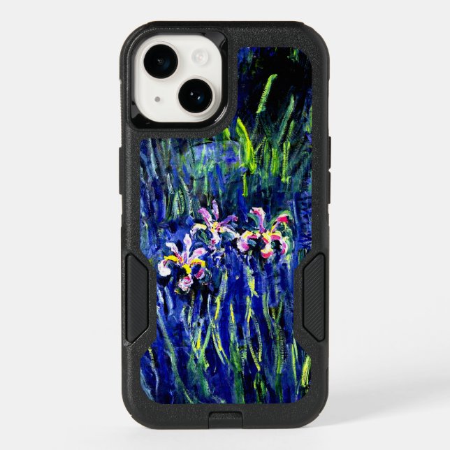 Monet - Irises, famous floral painting, Otterbox iPhone Case (Back)