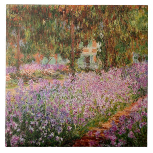 Monet - Irises in Monet's Garden Ceramic Tile