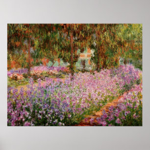 Monet - Irises in Monet's Garden Poster