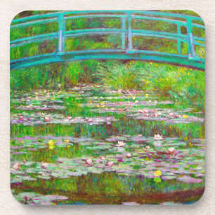 Monet Japanese Bridge and Water Lilies Beverage Coaster