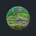 Monet Japanese Bridge and Water Lilies Button<br><div class="desc">Button featuring Claude Monet’s oil painting of a Japanese bridge and flowers. Beautiful water lilies and bridge inspired by the artist’s garden and pond in Giverny. A great Monet gift for fans of impressionism and French art.</div>