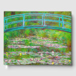 Monet Japanese Bridge and Water Lilies Guest Book<br><div class="desc">Guest Book featuring Claude Monet’s oil painting of a Japanese bridge and flowers. Beautiful water lilies and bridge inspired by the artist’s garden and pond in Giverny. A great Monet gift for fans of impressionism and French art.</div>
