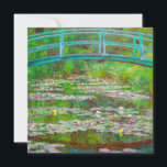 Monet Japanese Bridge and Water Lilies Invitation<br><div class="desc">Card featuring Claude Monet’s oil painting of a Japanese bridge and flowers. Beautiful water lilies and bridge inspired by the artist’s garden and pond in Giverny. A great Monet gift for fans of impressionism and French art.</div>