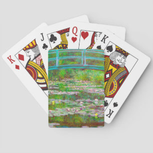 Monet Japanese Bridge and Water Lilies Poker Cards