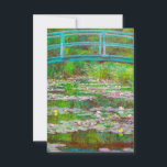 Monet Japanese Bridge and Water Lilies RSVP Card<br><div class="desc">Card featuring Claude Monet’s oil painting of a Japanese bridge and flowers. Beautiful water lilies and bridge inspired by the artist’s garden and pond in Giverny. A great Monet gift for fans of impressionism and French art.</div>