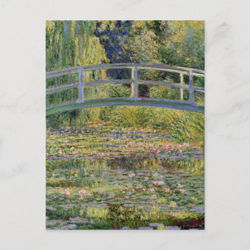 Monet Japanese Bridge Water Lily Pond Landscape Postcard