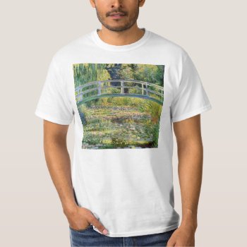 Monet Japanese Bridge With Water Lilies T-shirt by VintageSpot at Zazzle
