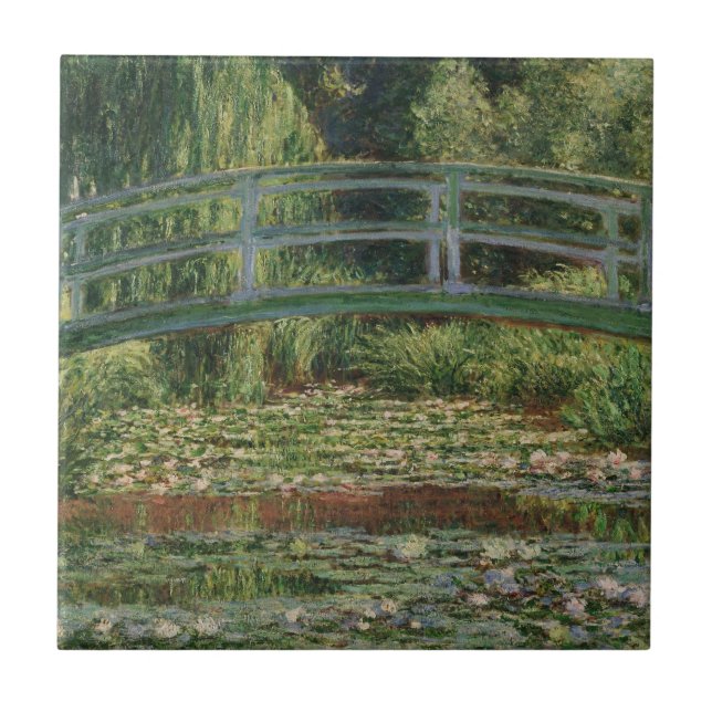 Monet Japanese Footbridge and the Water Lily Pool Ceramic Tile (Front)