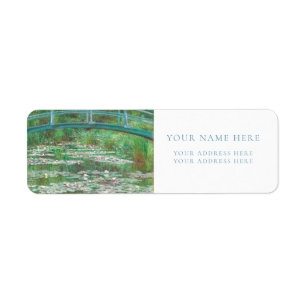 MONET "JAPANESE FOOTBRIDGE" RETURN ADDRESS LABEL