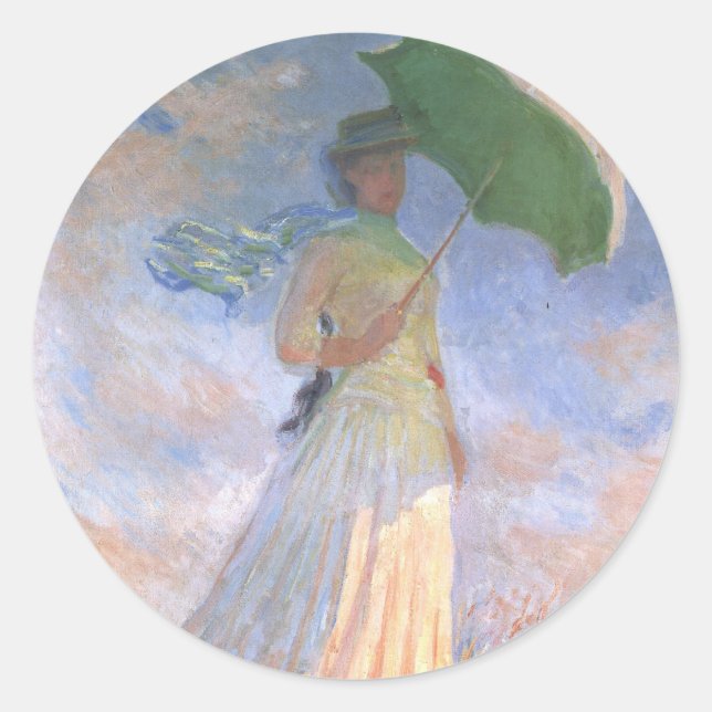 Monet Lady with Umbrella Stickers (Front)