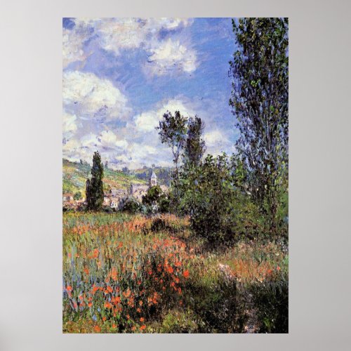 Monet _ Lane in the Poppy Fields Poster