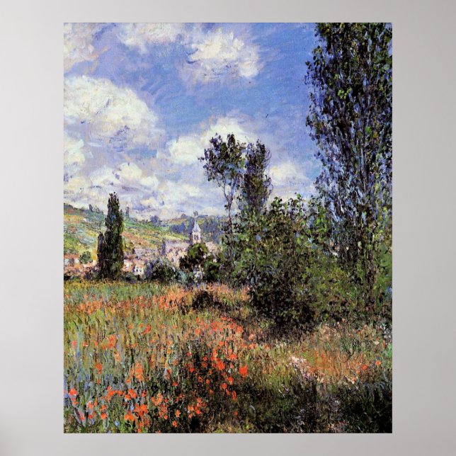 Monet - Lane in the Poppy Fields Poster (Front)
