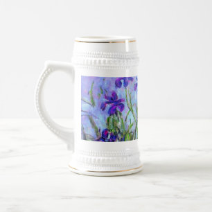 Monet Lilac Irises Beer Stein