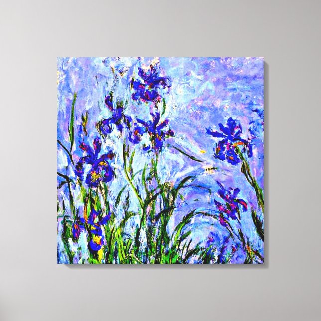 Monet - Lilac Irises Canvas Print (Front)