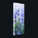 Monet Lilac Irises Canvas Print<br><div class="desc">Monet Lilac Irises canvas wrap. Oil painting on canvas from 1917. Monet painted irises throughout his career, this is one of his final iris paintings and certainly one of his most haunting. The work is heavily impressionistic and the dark purple irises almost seem to be floating in water above their...</div>
