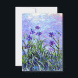 Monet Lilac Irises Card<br><div class="desc">Card featuring Claude Monet’s oil paining Lilac Irises (1914-1917). Beautiful purple flowers in a sea of green. Serene nature landscape. A great Monet gift for fans of impressionism and French art.</div>