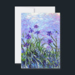 Monet Lilac Irises Card<br><div class="desc">Card featuring Claude Monet’s oil paining Lilac Irises (1914-1917). Beautiful purple flowers in a sea of green. Serene nature landscape. A great Monet gift for fans of impressionism and French art.</div>