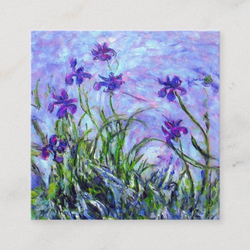 Monet Lilac Irises Enclosure Card