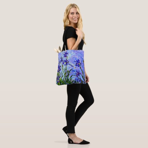 Monet _ Lilac Irises famous painting Tote Bag