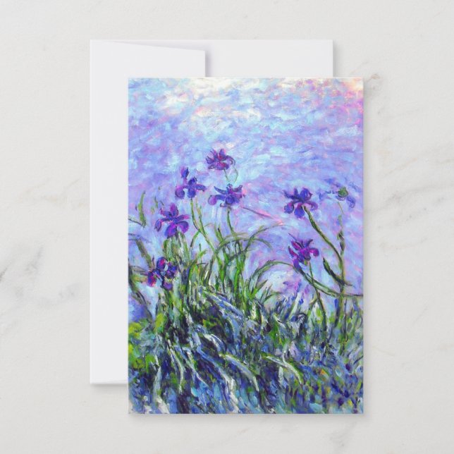 Monet Lilac Irises Invitation (Front)