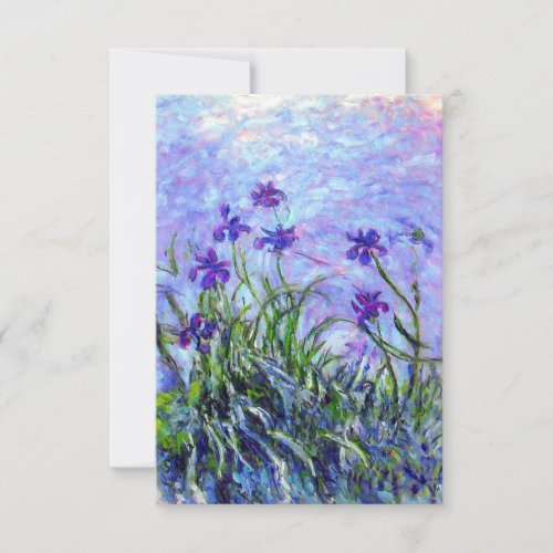 Monet Lilac Irises Invitation