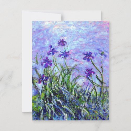 Monet Lilac Irises Invitation