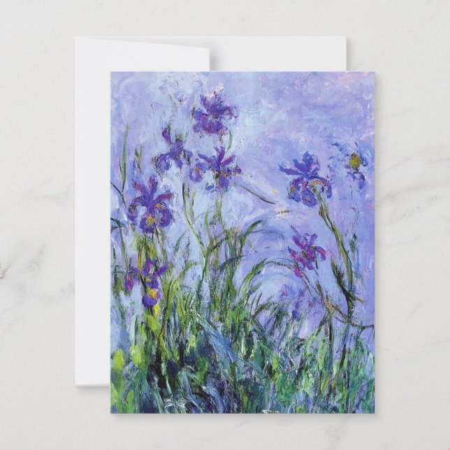Monet Lilac Irises Invitations (Front)