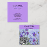 Monet - Lilac Irises / Iris Mauves - QR Code Square Business Card<br><div class="desc">Lilac Irises / Iris Mauves - Claude Monet,  1914-1917</div>