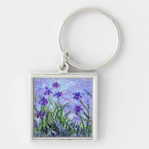 Monet Lilac Irises Keychain