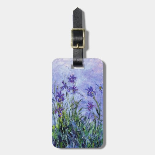 Monet Lilac Irises Luggage Tag
