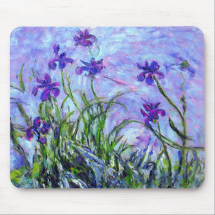 Monet Lilac Irises Mouse Pad