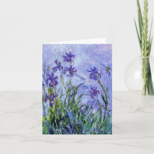 Monet Lilac Irises Note Card