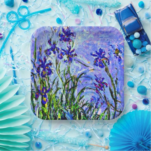 Monet _ Lilac Irises Paper Plates