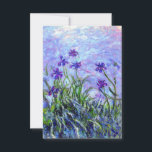 Monet Lilac Irises Save The Date<br><div class="desc">Card featuring Claude Monet’s oil paining Lilac Irises (1914-1917). Beautiful purple flowers in a sea of green. Serene nature landscape. A great Monet gift for fans of impressionism and French art.</div>