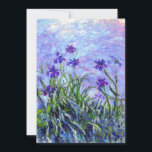 Monet Lilac Irises Save The Date Card<br><div class="desc">Card featuring Claude Monet’s oil paining Lilac Irises (1914-1917). Beautiful purple flowers in a sea of green. Serene nature landscape. A great Monet gift for fans of impressionism and French art.</div>