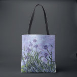Monet Lilac Irises Tote Bag<br><div class="desc">Lilac Irises by Claude Monet 1914 all over print tote bag</div>