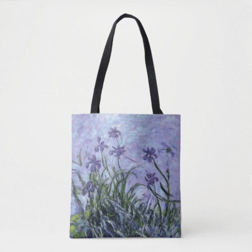 Monet Lilac Irises Tote Bag