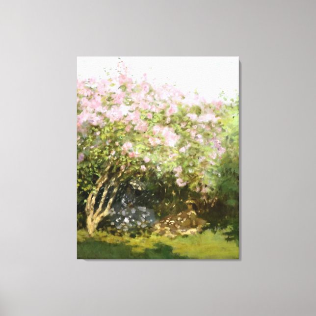 Monet - Lilacs in the Sun Canvas Print (Front)