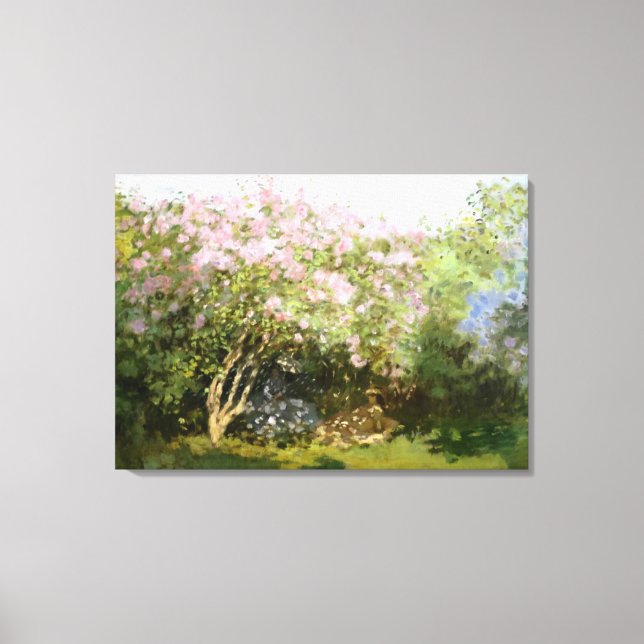 Monet - Lilacs in the Sun Canvas Print (Front)