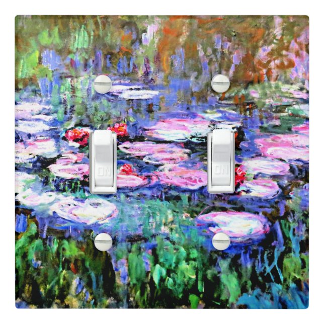 Monet - Los Nenufares (waterlilies) Light Switch Cover (In Situ)