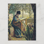 Monet - Madame Monet Embroidering Postcard<br><div class="desc">Monet - Madame Monet Embroidering postcard.</div>