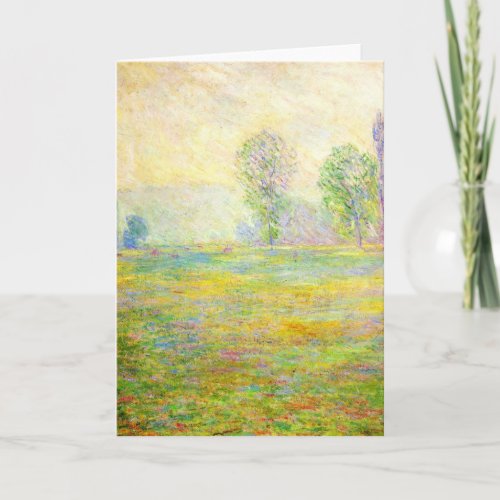 Monet Meadows at Giverny Greeting Card