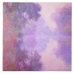 Monet - Misty Morning on the Seine Ceramic Tile<br><div class="desc">Misty Morningon the Seine,  fine art painting by French artist Claude Monet</div>