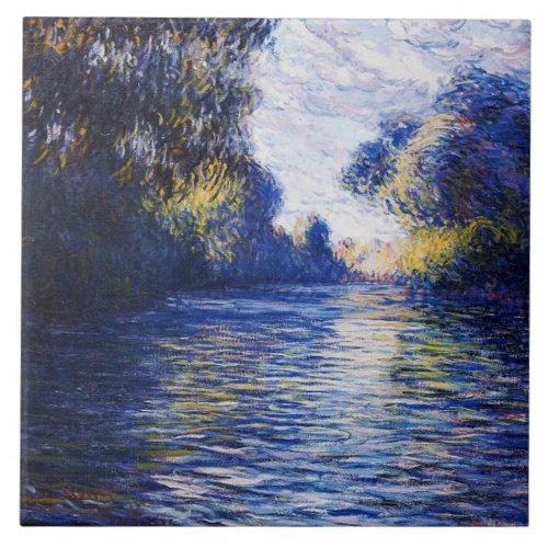 Monet _ Morning on the Seine 1897 Ceramic Tile